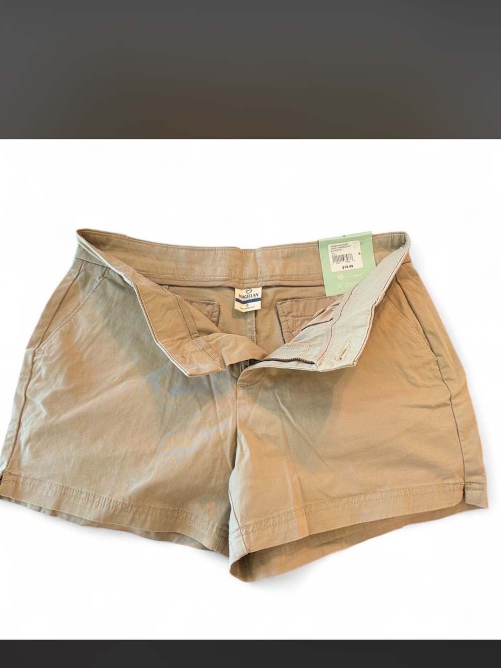 Magellan Outdoors Women's Tan Chino Bermuda Shorts